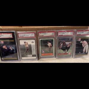 Lot 5 PGA Golf Cards PSA & SGC Authentic